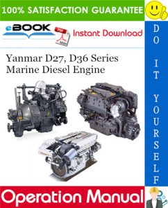 Yanmar D27, D36 Series Marine Diesel Engine Operation Manual