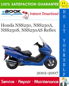 Honda NSS250, NSS250A, NSS250S, NSS250AS Reflex Scooter Service Repair Manual