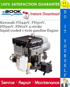 Kawasaki FD440V, FD501V, FD590V, FD611V 4-stroke liquid-cooled v-twin