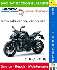 Kawasaki Z1000, Z1000 ABS Motorcycle Service Repair Manual