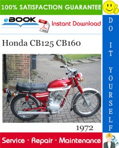 1972 Honda CB125 CB160 Motorcycle Service Repair Manual