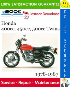 Honda 400cc, 450cc, 500cc Twins Motorcycle Service Repair Manual