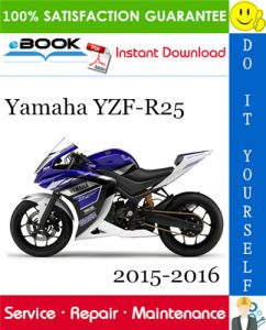 Yamaha YZF-R25 Motorcycle Service Repair Manual 2015-2016 Download