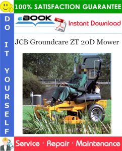 JCB Groundcare ZT 20D Mower Service Repair Manual