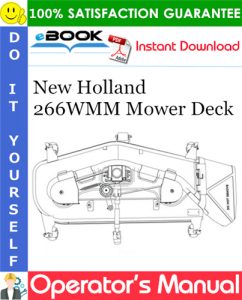 New Holland 266WMM Mower Deck Operator's Manual