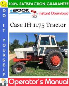 Case IH 1175 Tractor Operator's Manual