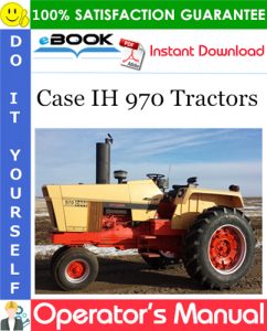 Case IH 970 Tractors Operator's Manual