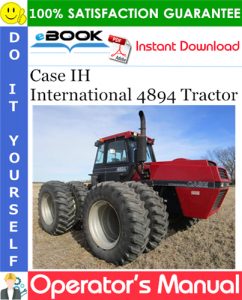 Case IH International 4894 Tractor Operator's Manual