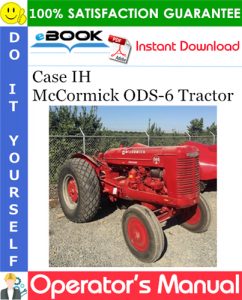 Case IH McCormick ODS-6 Tractor Operator's Manual