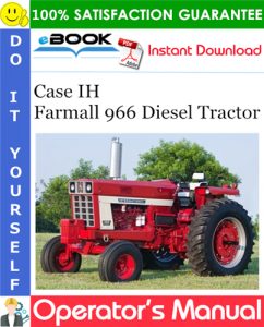 Case IH Farmall 966 Diesel Tractor Operator's Manual