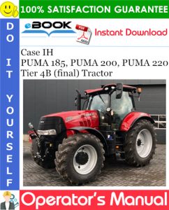 Case IH PUMA 185, PUMA 200, PUMA 220 Tier 4B (final) Tractor