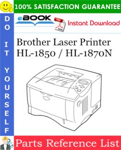 Brother Laser Printer HL-1850 / HL-1870N Parts Reference List