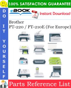 Brother PT-220 / PT-210E (For Europe) Parts Reference List