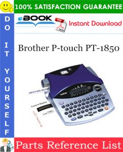 Brother P-touch PT-1850 Parts Reference List