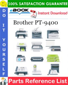 Brother PT-9400 Parts Reference List