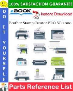 Brother Stamp Creator PRO SC-2000 Parts Reference List