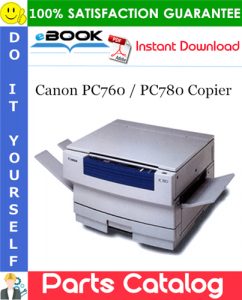 Canon PC760 / PC780 Copier Parts Catalog Manual