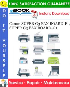 Canon SUPER G3 FAX BOARD-F1, SUPER G3 FAX BOARD-G1 Service Repair Manual