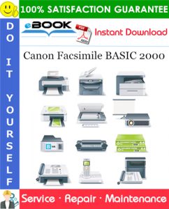 Canon Facsimile BASIC 2000 Service Repair Manual