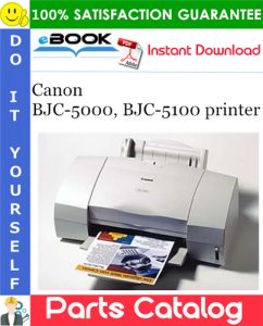 Canon BJC-5000, BJC-5100 printer Parts Catalog Manual