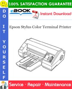 Epson Stylus Color Terminal Printer Service Repair Manual