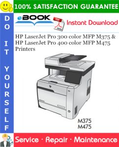 HP LaserJet Pro 300 color MFP M375 and HP LaserJet Pro 400 color MFP M475 Printers Service Repair Manual