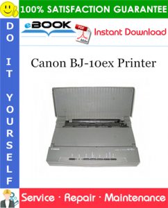 Canon BJ-10ex Printer Service Repair Manual