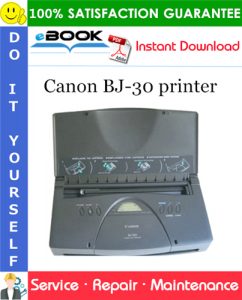 Canon BJ-30 printer Service Repair Manual