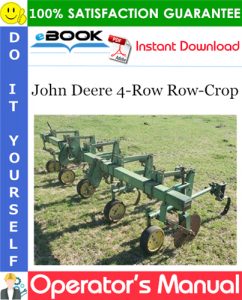 John Deere 4-Row Row-Crop Operator's Manual