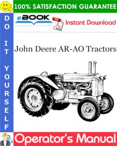 John Deere AR-AO Tractors Operator's Manual