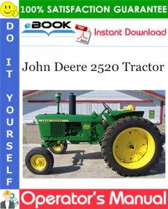 John Deere 2520 Tractor Operator's Manual