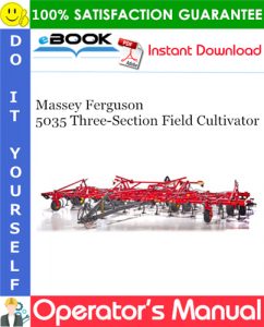 Massey Ferguson 5035 Three-Section Field Cultivator Operator's Manual