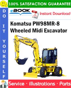 Komatsu PW98MR-8 Wheeled Midi Excavator Parts Manual (S/N F80003 and up)