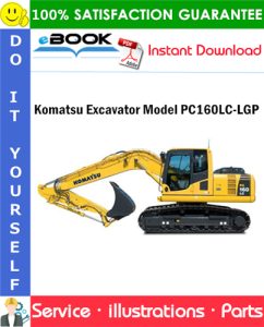 Komatsu Excavator Model PC160LC-LGP Parts Manual (S/N K41186 and up)