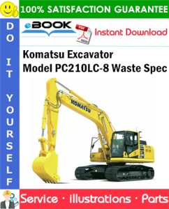 Komatsu Excavator Model PC210LC-8 Waste Spec Parts Manual (S/N K51244 and up)