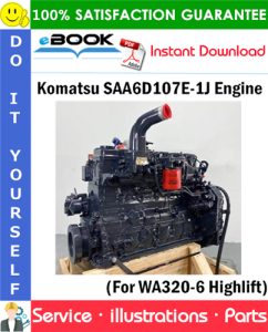 Komatsu SAA6D107E-1J Engine Parts Manual (S/N H00059 - H00256)