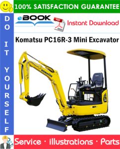 Komatsu PC16R-3 Mini Excavator Parts Manual (S/N F60003 and up)