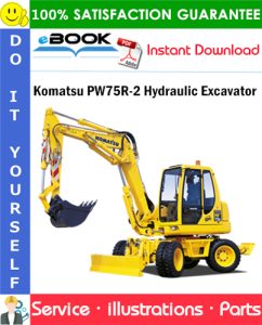 Komatsu PW75R-2 Hydraulic Excavator Parts Manual (S/N 22E0210020 and up)