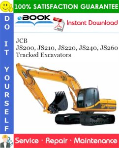 JCB JS200, JS210, JS220, JS240, JS260 Tracked Excavators