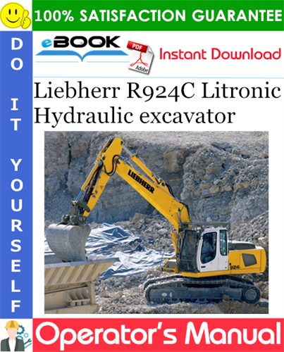Liebherr R924C Litronic Hydraulic excavator Operator's Manual