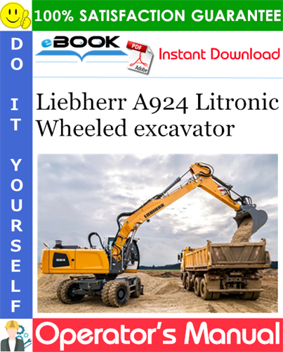 Liebherr A924 Litronic Wheeled excavator Operator's Manual